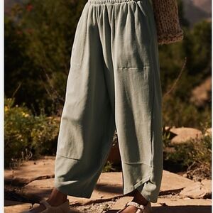 Free People Women's Relaxed Fit Leo Green Pants